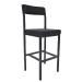 Jemini High Stool with Back Rest Charcoal (Seat height: 700mm) KF03311