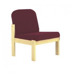 Arista Reception Chair 530x490x410mm Claret/Beech KF03324 KF03324