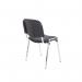 Jemini Ultra Multipurpose Stacking Chair 532x585x805mm Charcoal/Chrome KF03350 KF03350