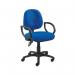 A photo of the VOW General Desk Chairs shows a sleek, compact medium back operator chair in a beautiful shade of blue. The chair stands at 700x700x840-970mm in size and exudes contemporary elegance. Its Arista Concept design adds a touch of professionalism, making it a perfect fit for any modern workspace.