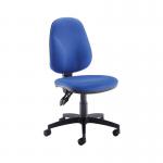 In the photograph, the VOW High Back Chairs Arista Aire High Back Operator Chair is shown in a vibrant blue color with a sleek and modern design. The chair stands at a height of 970-1100mm and is 700x700mm in size. Its high back provides comfortable support and ergonomic features.