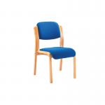 Jemini Wood Frame Side Chair No Arms 640x640x845mm Blue KF03512 KF03512