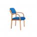 Jemini Wood Frame Chair with Arms 700x700x850mm Blue KF03514 KF03514