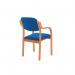 Jemini Wood Frame Chair with Arms 700x700x850mm Blue KF03514 KF03514