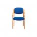 Jemini Wood Frame Chair with Arms 700x700x850mm Blue KF03514 KF03514