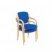 Jemini Wood Frame Chair with Arms 700x700x850mm Blue KF03514 KF03514
