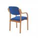Jemini Wood Frame Chair with Arms 700x700x850mm Blue KF03514 KF03514