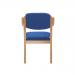 Jemini Wood Frame Chair with Arms 700x700x850mm Blue KF03514 KF03514