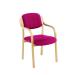 Jemini Claret Wood Frame Side Chair With Arms KF03515