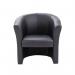 Avior Vinyl Tub Chair 735x615x770mm Black KF03527 KF03527