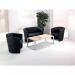 Avior Vinyl Tub Chair 735x615x770mm Black KF03527 KF03527