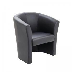 VOW Avior Vinyl Tub Chair 735x615x770mm Black KF03527 KF03527