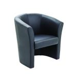 Avior Vinyl Tub Chair 735x615x770mm Black KF03527 KF03527