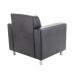 Avior Executive Reception Armchair 850x790x810mm Leather Faced Black KF03529 KF03529