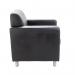 Avior Executive Reception Armchair 850x790x810mm Leather Faced Black KF03529 KF03529