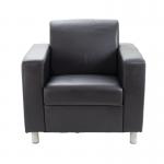 Avior Executive Reception Armchair 850x790x810mm Leather Faced Black KF03529 KF03529