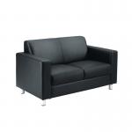 Avior Executive Reception 1340x740x810mm Sofa Leather Faced Black KF03530 KF03530