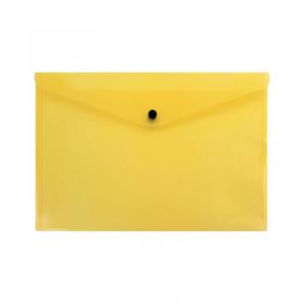 Q-Connect Polypropylene Document Folder A4 Yellow (Pack of 12) KF03595 KF03595