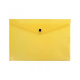 Q-Connect Polypropylene Document Folder A4 Yellow (Pack of 12) KF03595 KF03595