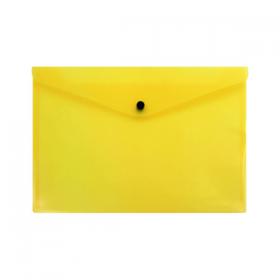Q-Connect Polypropylene Document Folder A4 Yellow (Pack of 12) KF03595 KF03595