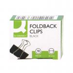 Q-Connect Foldback Clip 16mm Black (Pack of 10) KF03650 KF03650