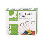 Q-Connect Foldback Clip 19mm Assorted (Pack of 10) KF03651 KF03651