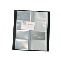 Q-Connect Polypropylene Name Business Card Holder 160 Card Black KF03664 KF03664
