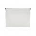 Q-Connect Document Zip Wallet A4 Transparent (Pack of 10) KF03668 KF03668