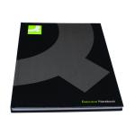 Q-Connect Hardback Casebound Notebook A4 Black (Pack of 3) KF03725 KF03725
