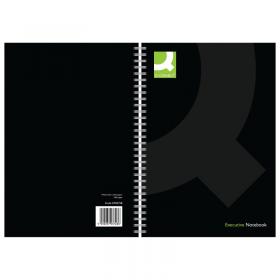 Q-Connect Hardback Wirebound Book A5 Black (Pack of 3) KF03728 KF03728