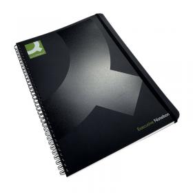 Q-Connect Polypropylene Wirebound Book A4 Black (3 Pack) KF03729 KF03729