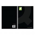 Q-Connect Polypropylene Wirebound Book A5 Black (Pack of 3) KF03730 KF03730