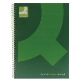 Q-Connect Recycled Wirebound Notebook A4 Green (Pack of 3) KF03731 KF03731