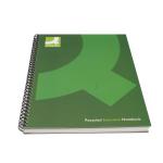 Q-Connect Recycled Wirebound Notebook A5 Green (Pack of 3) KF03732 KF03732