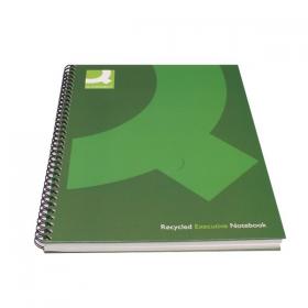 Q-Connect Recycled Wirebound Notebook A5 Green (Pack of 3) KF03732 KF03732