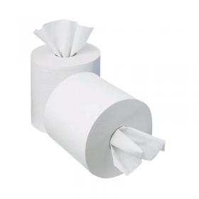 2Work 1-Ply Mini Centrefeed Roll 120M 70mm Core White (Pack of 12) KF03784 KF03784