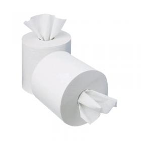 2Work Mini Centrefeed Roll 1-Ply 120m White (Pack of 12) KF03784 KF03784