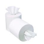 2Work 1-Ply Mini Centrefeed Roll 120m White (Pack of 12) KF03784 KF03784