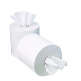 2Work 1-Ply Mini Centrefeed Roll 120M 70mm Core White (Pack of 12) KF03784 KF03784