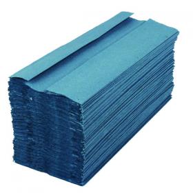 2Work 1-Ply C-Fold Hand Towels Blue (Pack of 2880) KF03800 KF03800