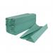 2Work C-Fold Hand Towels 1-Ply Green (Pack of 2880) KF03801 KF03801