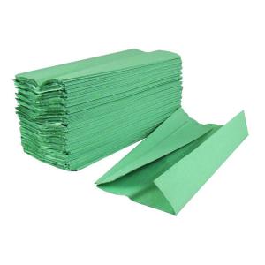 Image of 2Work 1-Ply C-Fold Hand Towels Green Pack of 2880 KF03801 KF03801