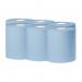 2Work Centrefeed Roll 1-Ply 300m Blue (Pack of 6) KF03803 KF03803
