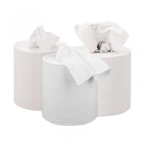 2Work 2-Ply Centrefeed Roll 150m White (Pack of 6) KF03804 KF03804