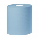 2Work Centrefeed Roll 2-Ply 150m Blue (Pack of 6) KF03805 KF03805