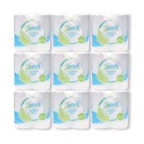 2Work Recycled Toilet Roll 2-Ply 200 Sheets (Pack of 36) KF03809 KF03809