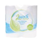 2Work Recycled 2-Ply Toilet Roll 200 Sheets (Pack of 36) KF03809 KF03809