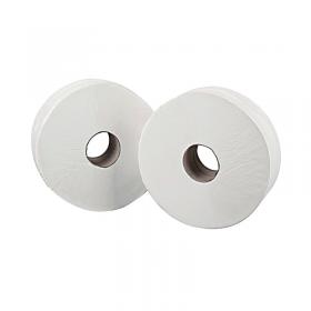 2Work 2-Ply Mini Jumbo Toilet Roll 200 Metres (12 Pack) J26200VW KF03811