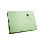 Q-Connect Long Flap Document Wallet Foolscap Green (Pack of 50) KF03931 KF03931