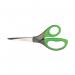 Q-Connect Premium Ergonomic Scissors 210mm Stainless Steel Blades Green/Grey Handle KF03987 KF03987